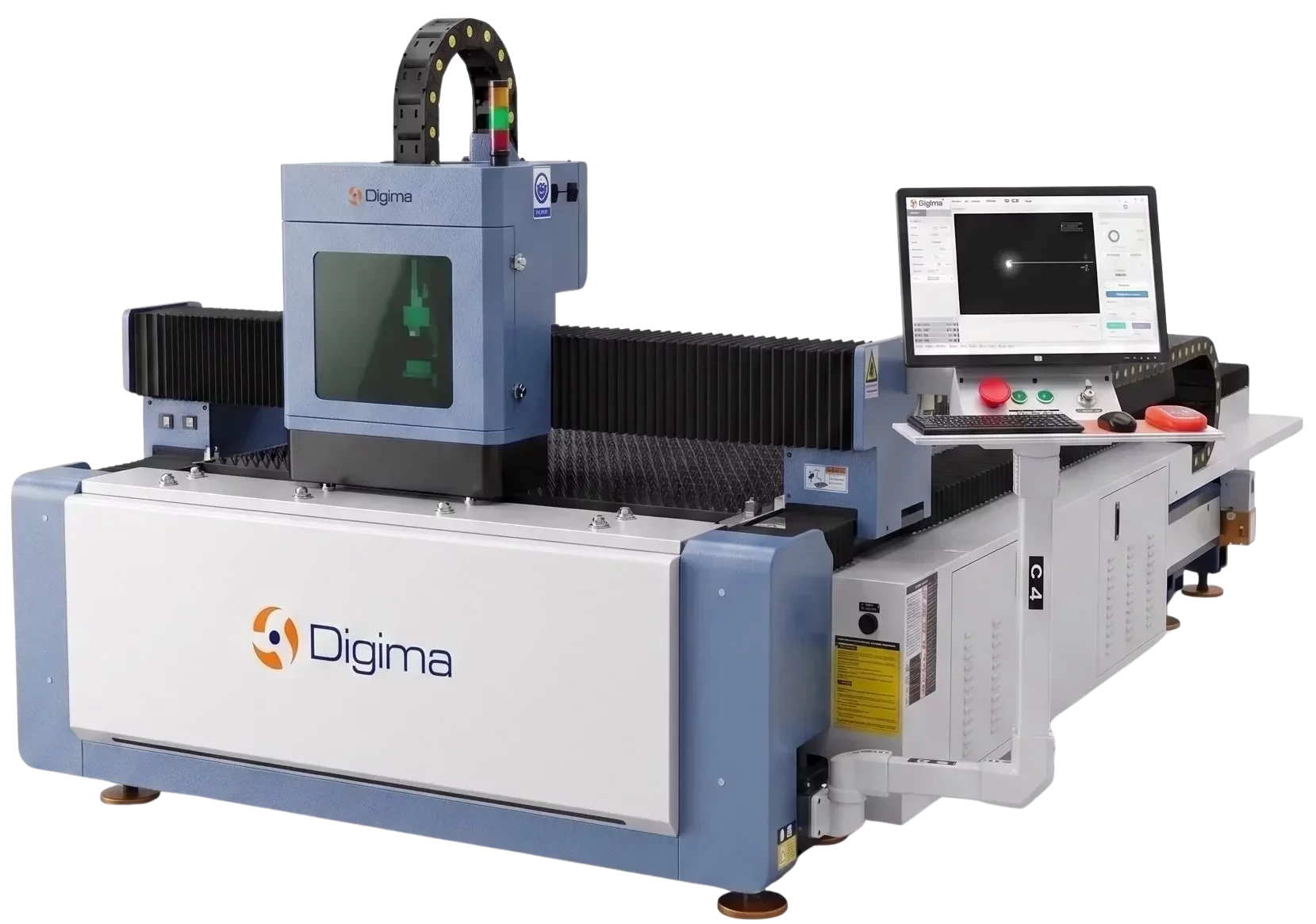 Digima F1530 3kW laser otwarty fiber światłowodowy 1500x3000 mm